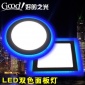 LED双色面板灯led分段面板灯圆形方形变色亚克力面板灯厂家